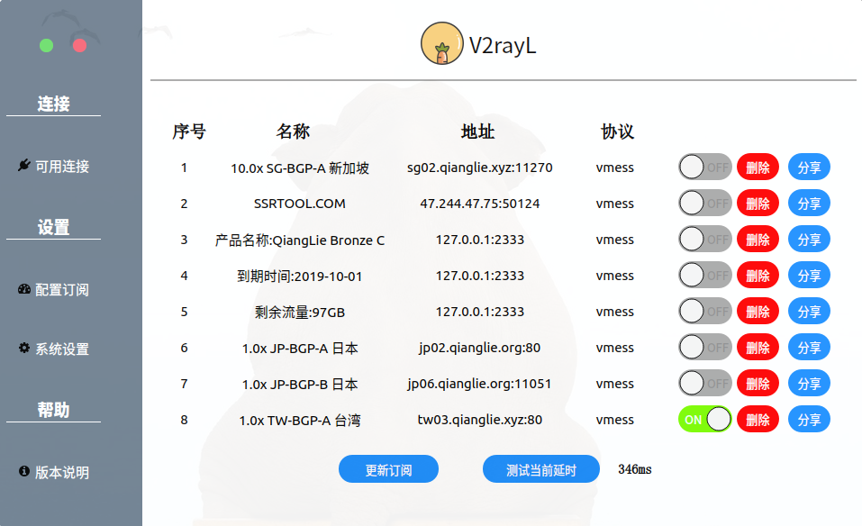 linux系统下v2ray有什么好用的GUI客户端？来试试v2rayL吧